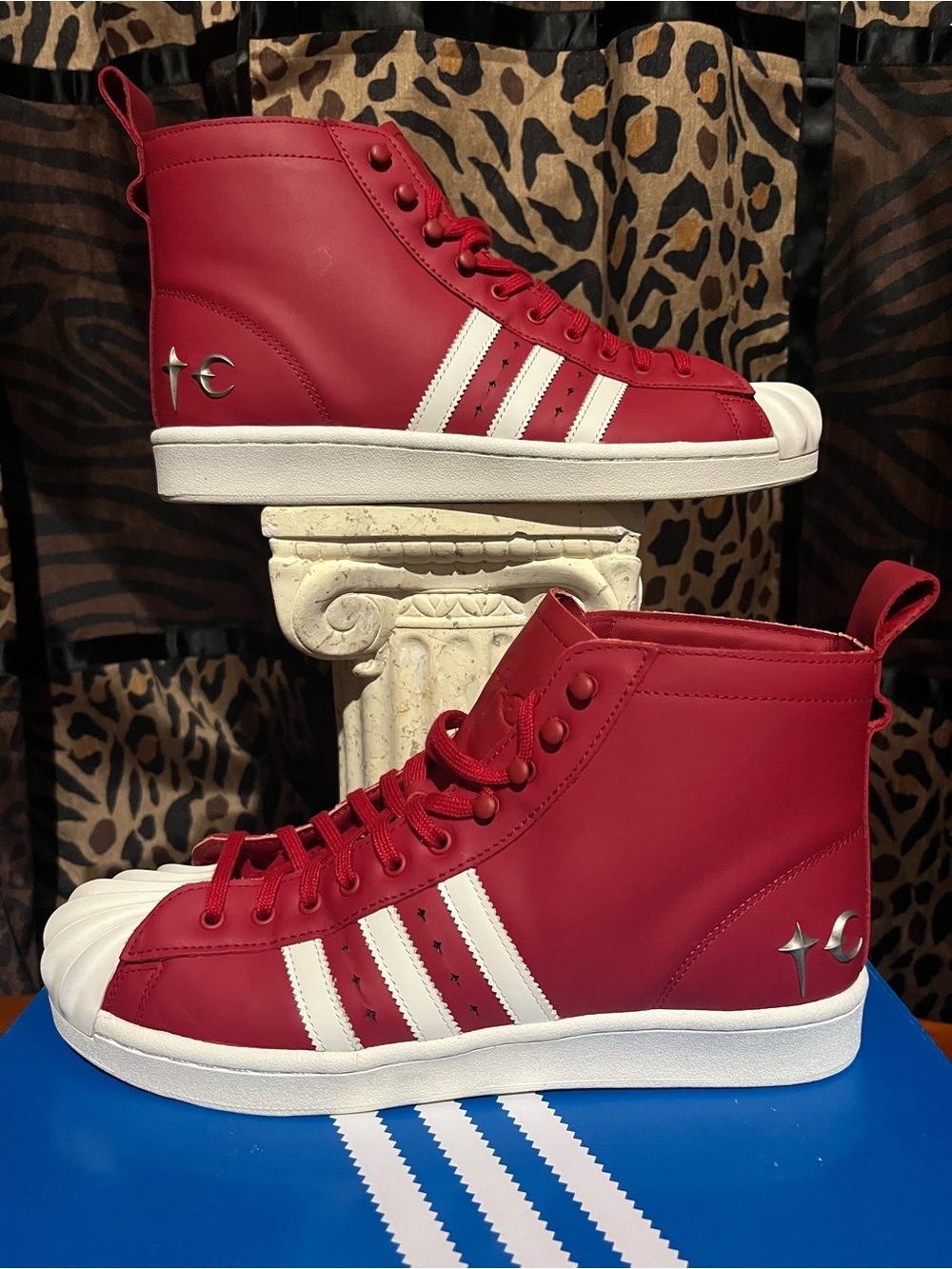Adidas x Thug Club Superstar Luxe Boot Red Excellent Cond Sz 10.5m wBox